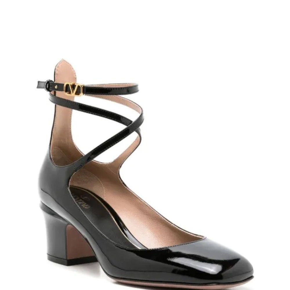 Valentino ‘Tan Go’ Black Patent Leather Heels - Picture 2 of 5